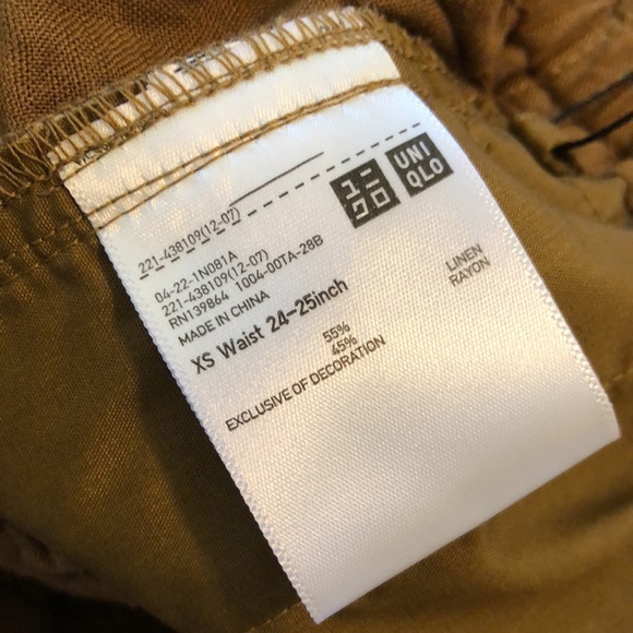 JW ANDERSON x UNIQLO Colab Size XS Linen Blend Tuck Short Paperbag LagenLook NEW - Picture 14 of 15
